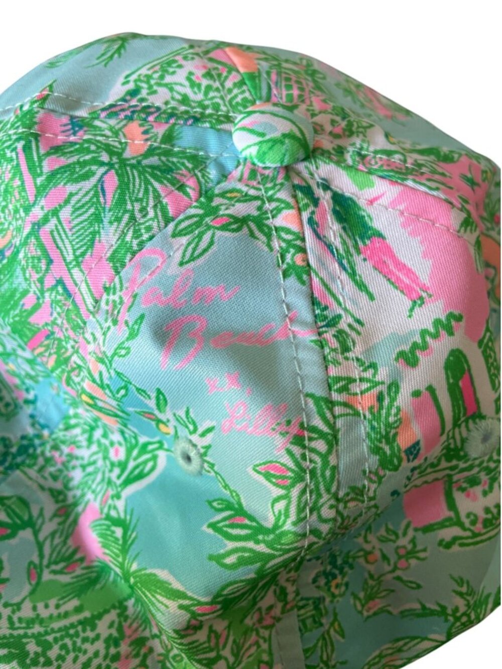 Lilly Pulitzer Run Around Baseball Hat Cap - Lilly Loves Palm Beach Print - OS - Picture 9 of 10
